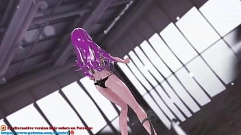 HENTAI MMD DANCE VOCALOID TATTO 3D UNDRESS LONG GREEN HAIR COLOR EDIT SMIXIX