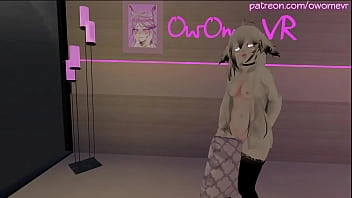 Garota gato excitada empurra seu travesseiro até gozar [gemendo intenso, VRchat Erp, 3D Hentai] Visualização