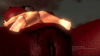 Animação 3D VR hentai videogame Virt a Mate Enorme demônio com orelhas de elfo e buceta peluda atormenta um pecador que foi para o inferno