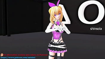 HENTAI MIRAI AKARI VIRTUAL YOUTUBER MMD UNDRESS MÚSICA VÍDEO DANÇA 3D MENINA LOURA OLHOS VERDES ESCUROS COR EDITAR SMIXIX