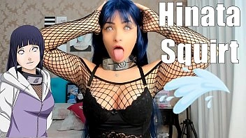 Sexy Cosplay Hinata - NARUTO - Teen Webcam Esguicho intenso na calcinha QUENTE Hitachi se masturbando na cama - Novinha Gozando na Calcinha Squirt Ahegao