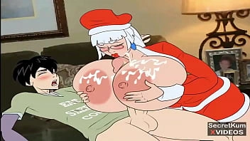 Mrs. Clause Dick Ampliação Anal de Natal - Cosplay MILF Peitos Grandes